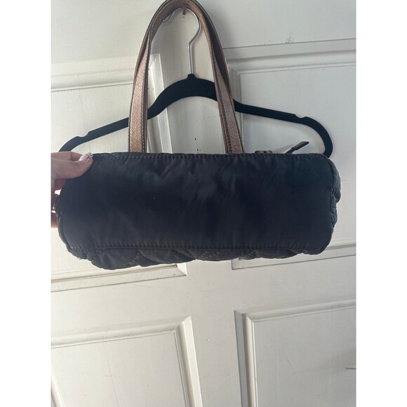 Fossil Key-Per Quilted Floral Fabric Cow Hide Leather Trim Shoulder Bag Tote - Picture 4 of 8